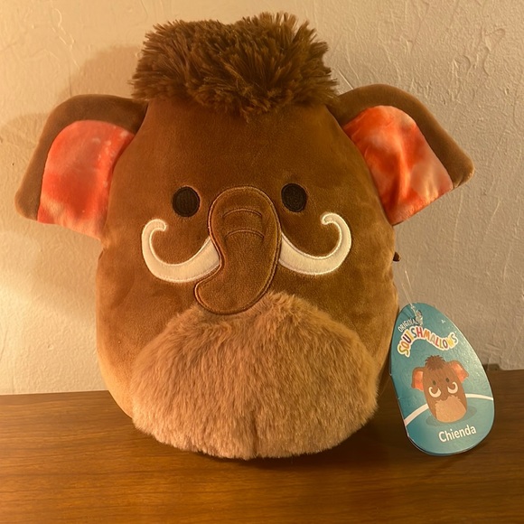 Squishmallow  7.5" Chienda Wooly Mammoth Soft Brown Prehistoric Plush BNWT 7 8 - Picture 1 of 4